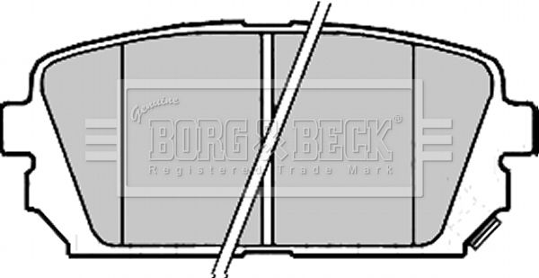 BORG & BECK Комплект тормозных колодок, дисковый тормоз BBP2179